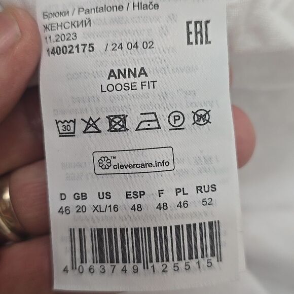 Olsen Europe Anna wide leg linen pants XL - Picture 9 of 10